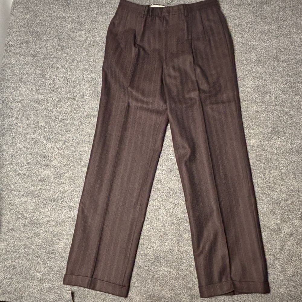 Emanuel Ungaro Uomo Brown Pinstripe Virgin Wool Blazer Saks Fifth Avenue 42L IT - Picture 12 of 16